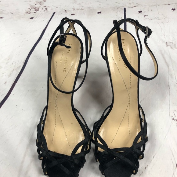 Kate Spade Black Strapy Heels - Picture 2 of 8